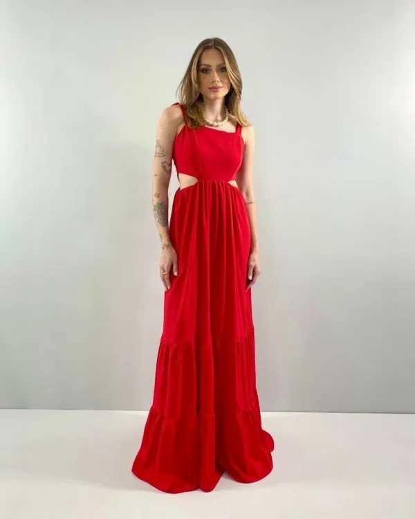 Vestido Pérola - Vermelho