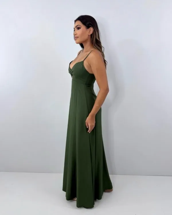 Vestido Eliana - Verde Militar