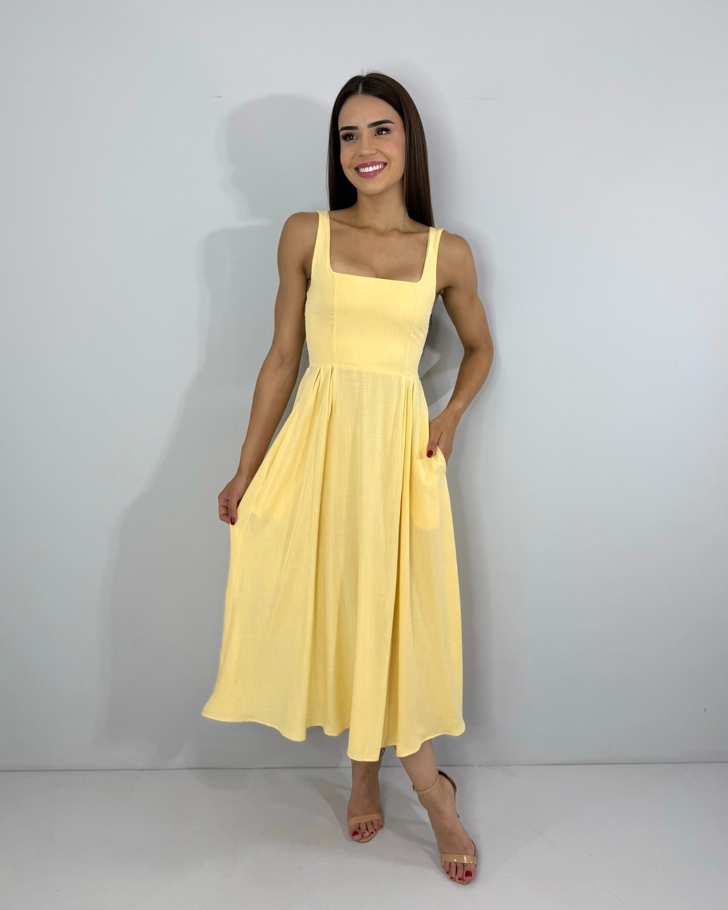 Vestido Samanta - Amarelo Claro - Image 2