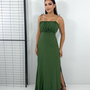 Vestido Drica Longo - Verde Militar - Image 2