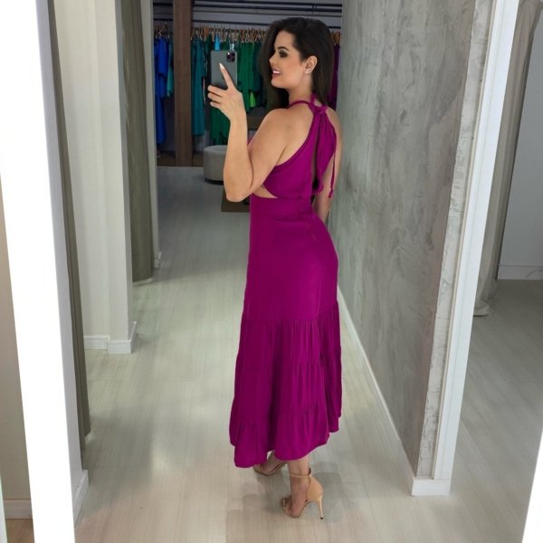 Vestido Estefane - Fúcsia