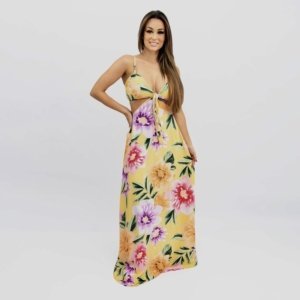 Vestido Natália - Floral Exclusivo Amarelo - Image 2