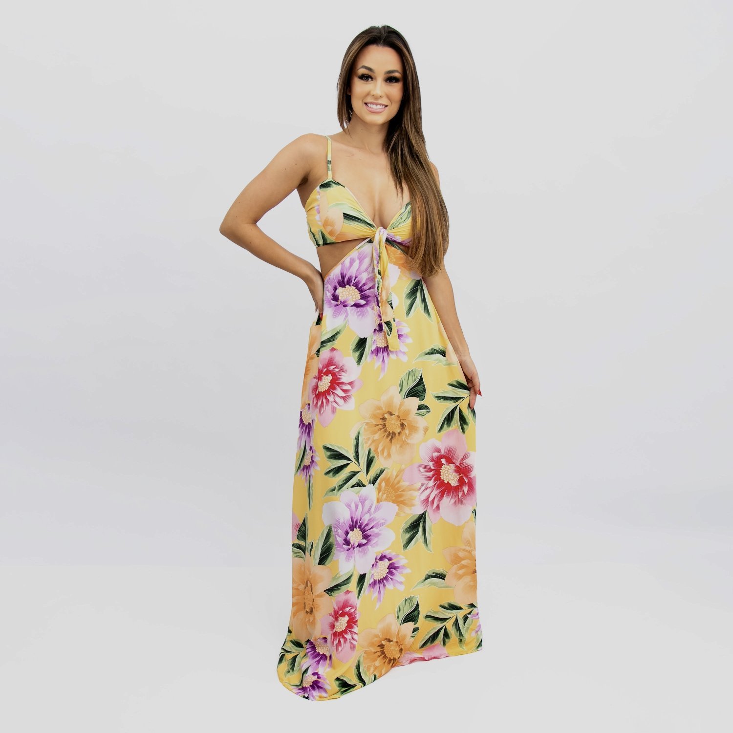 Vestido Natália - Floral Exclusivo Amarelo - Image 2