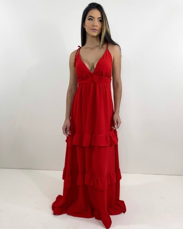 Vestido Elsa - Vermelho