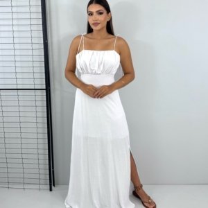 Vestido Drica Longo - Branco - Image 2