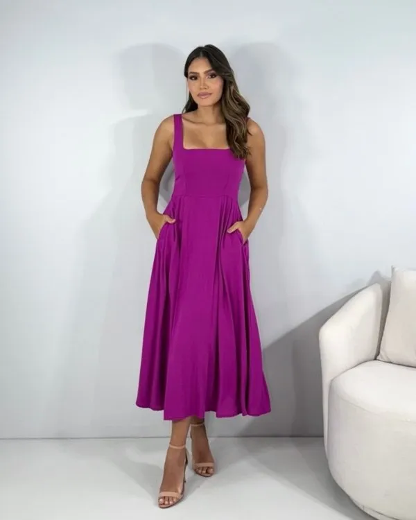 Vestido Samanta - Fúcsia