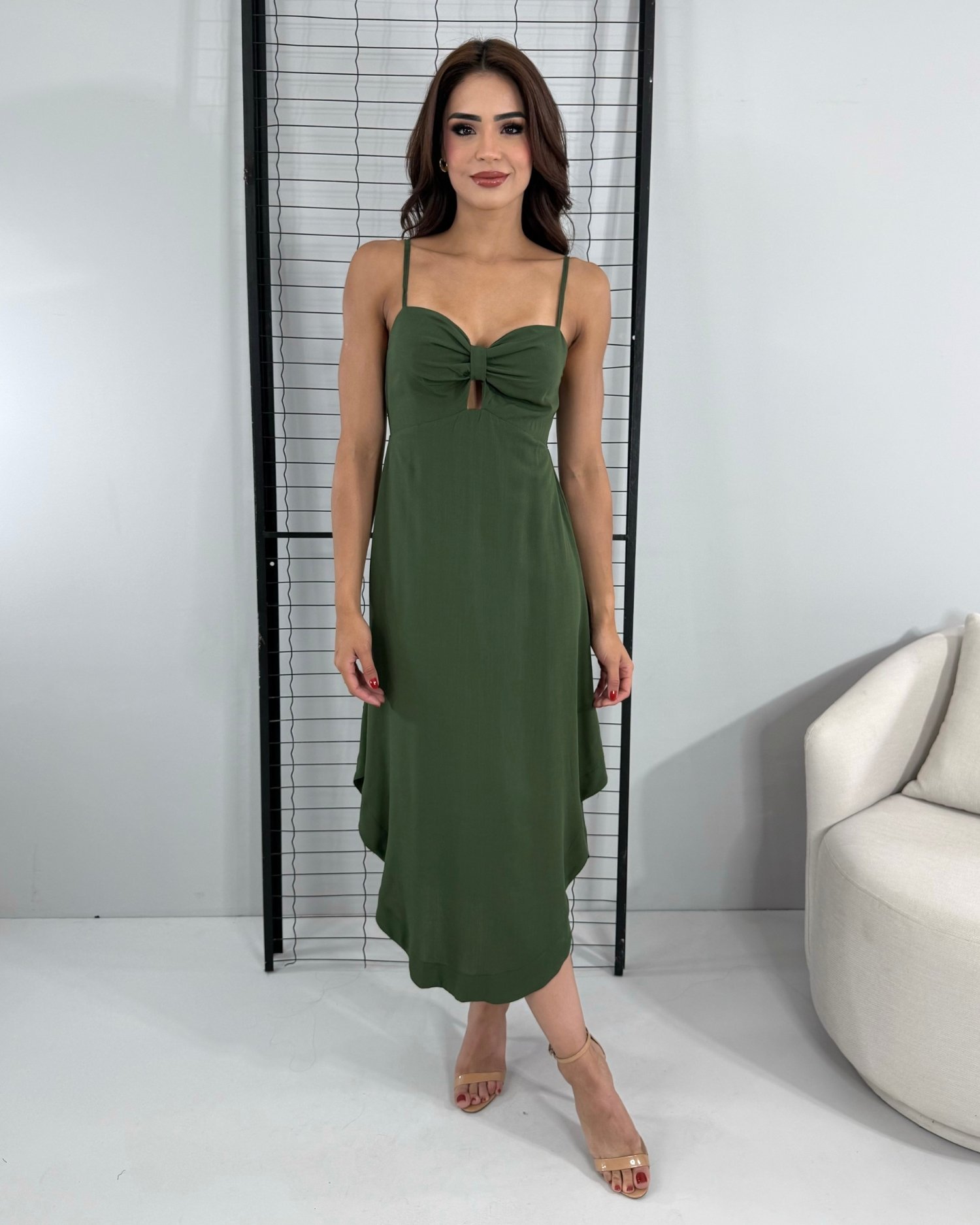 Vestido Agnes - Verde Militar - Image 1