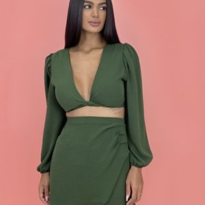Cropped Simone - Verde Militar - Image 1