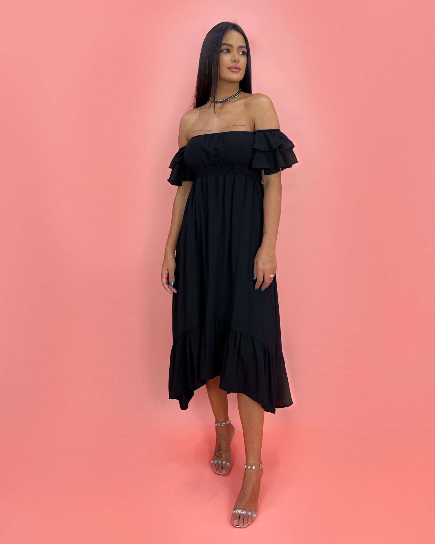 Vestido Gisele - Preto - Image 1