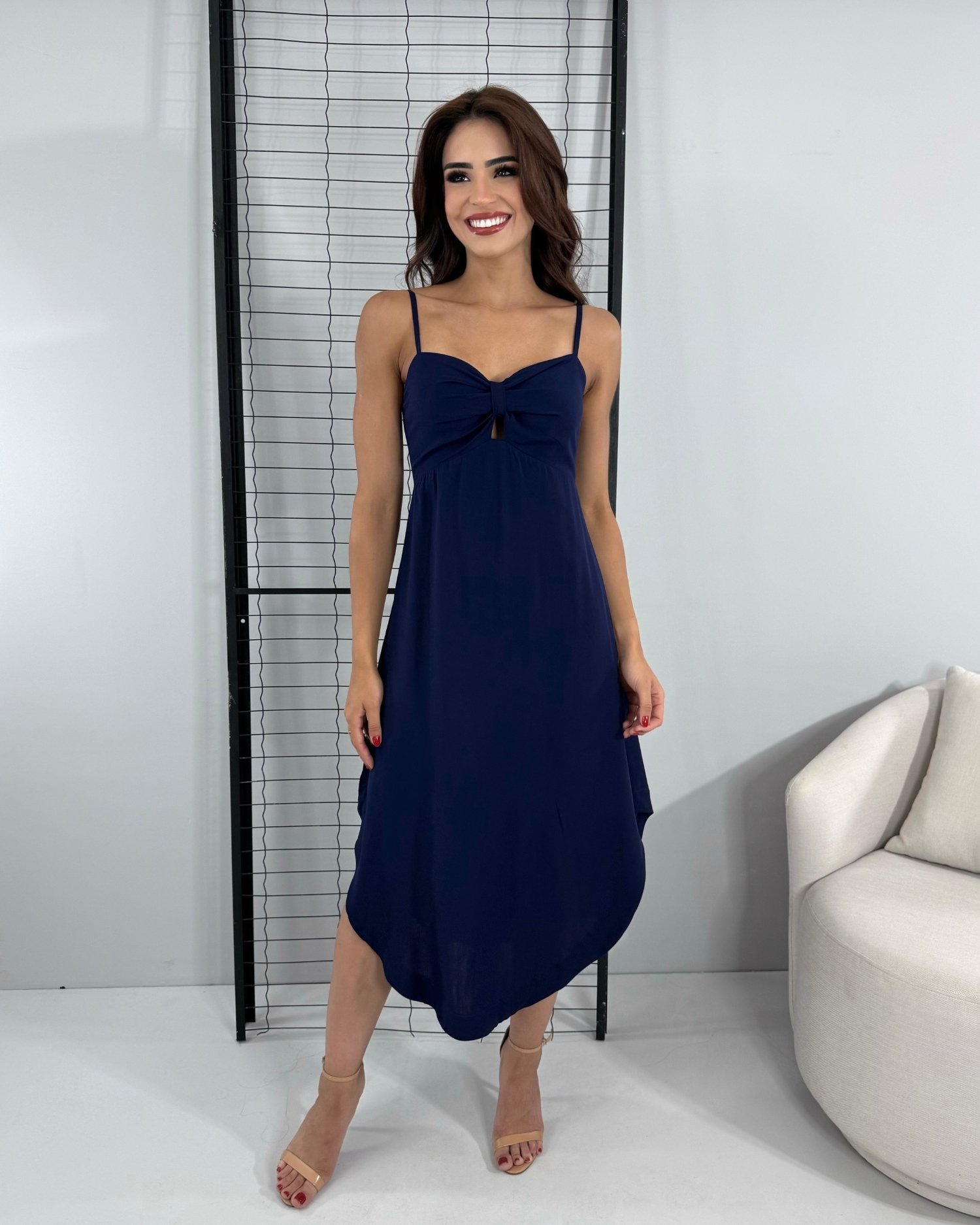 Vestido Agnes - Azul Marinho - Image 1