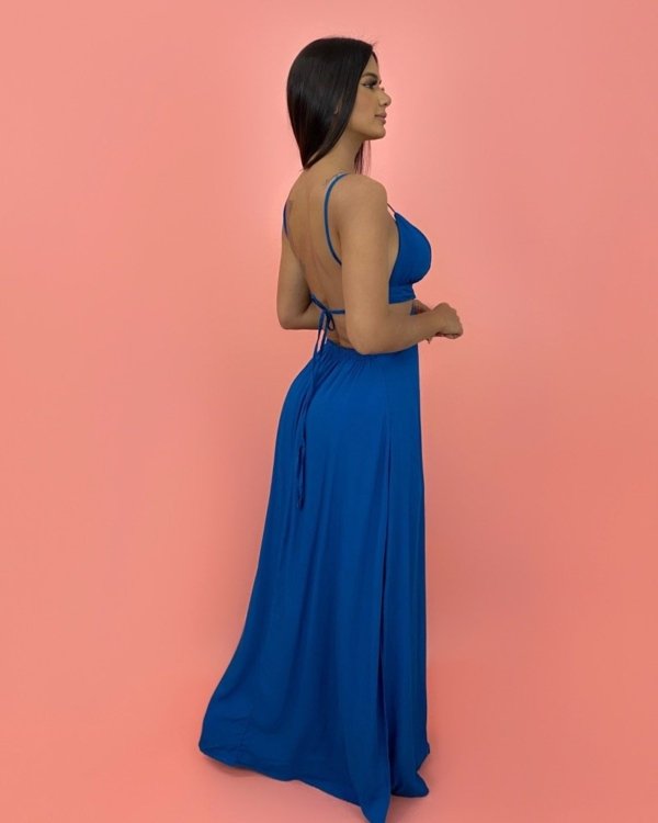 Vestido Flávia - Azul Petróleo