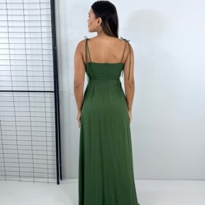 Vestido Drica Longo - Verde Militar - Image 4