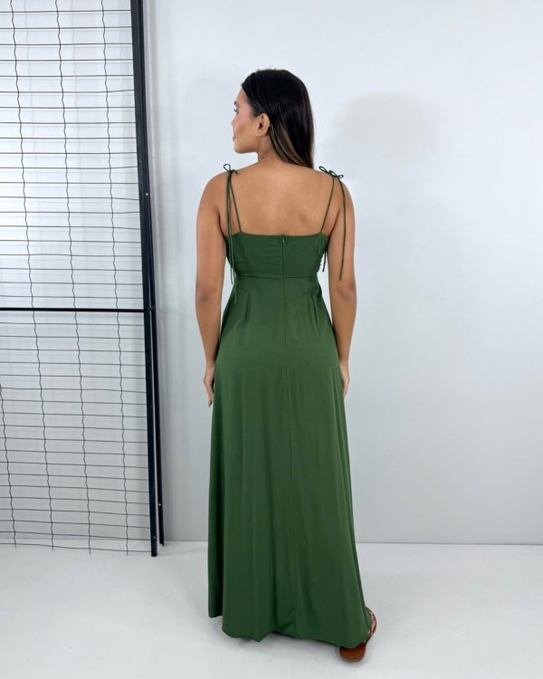 Vestido Drica Longo - Verde Militar