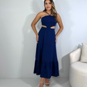 Vestido Aurora - Azul Marinho - Image 1