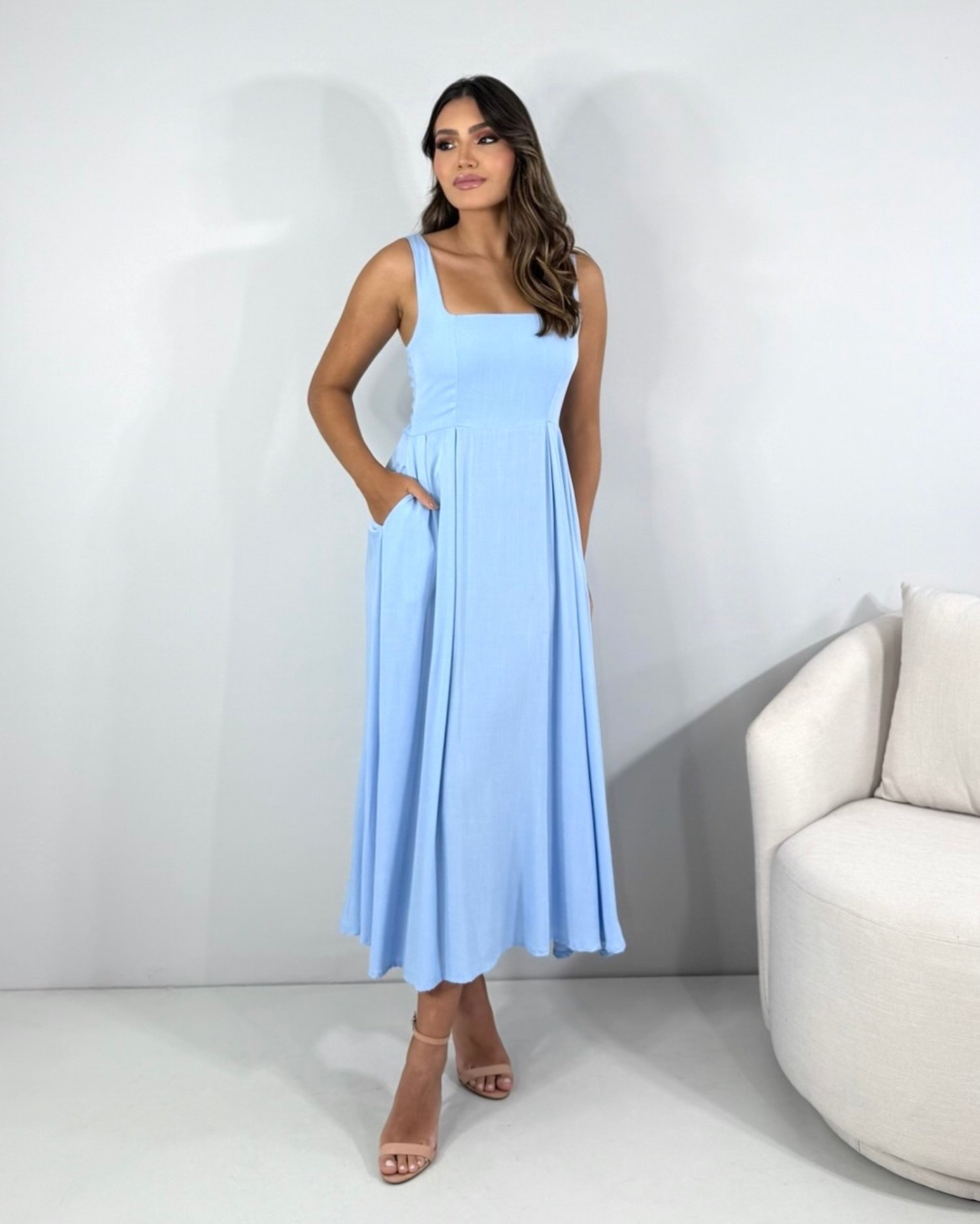 Vestido Samanta - Azul Serenity - Image 3