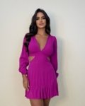 Vestido Cláudia – Fúcsia