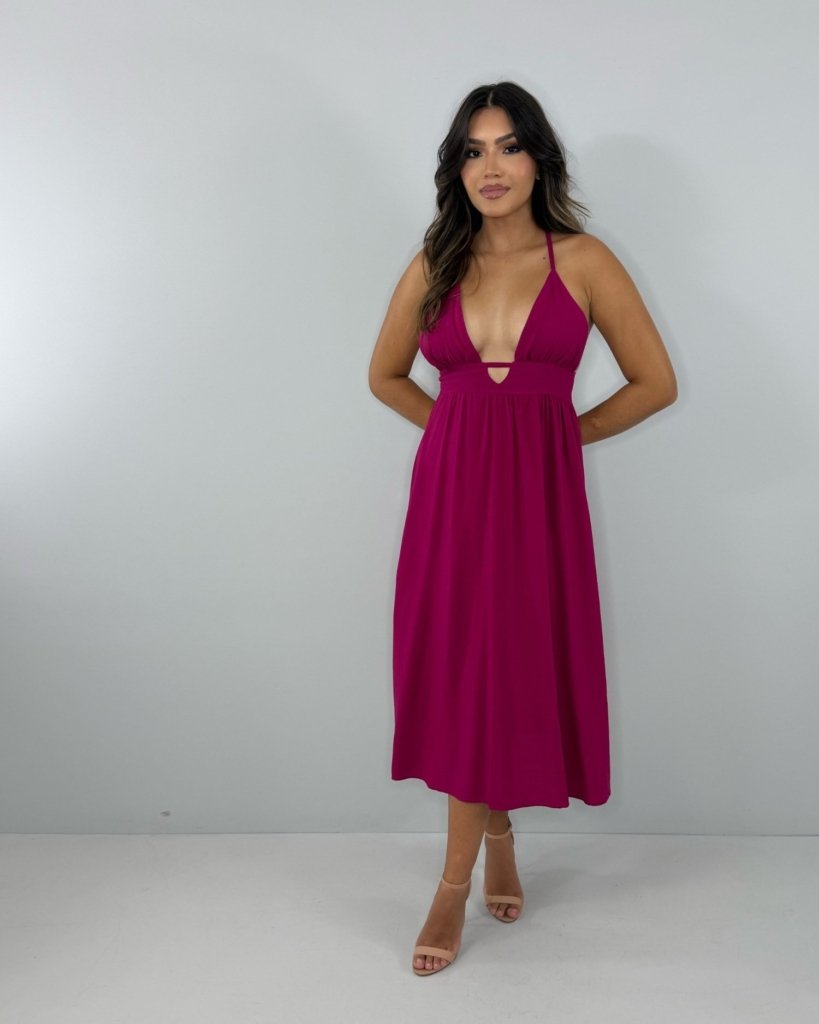 Vestido Heloína - Cereja