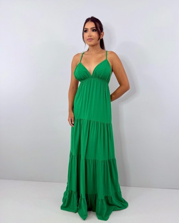 Vestido Sophia - Verde Bandeira