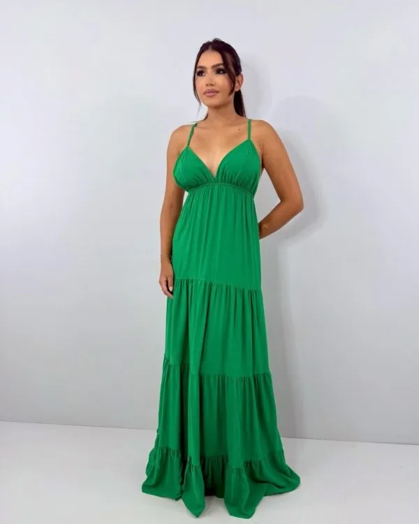 Vestido Sophia - Verde Bandeira
