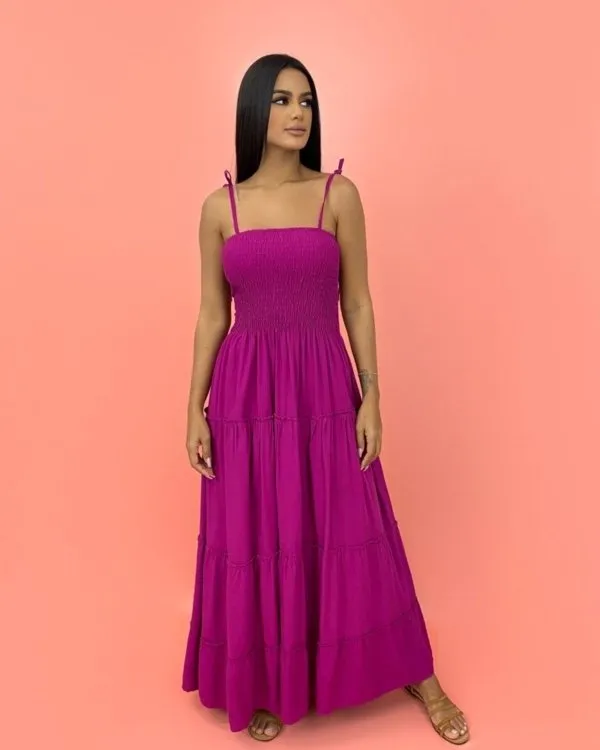 Vestido Gabriela - Fúcsia