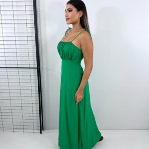 Vestido Drica Longo - Verde Bandeira - Image 3