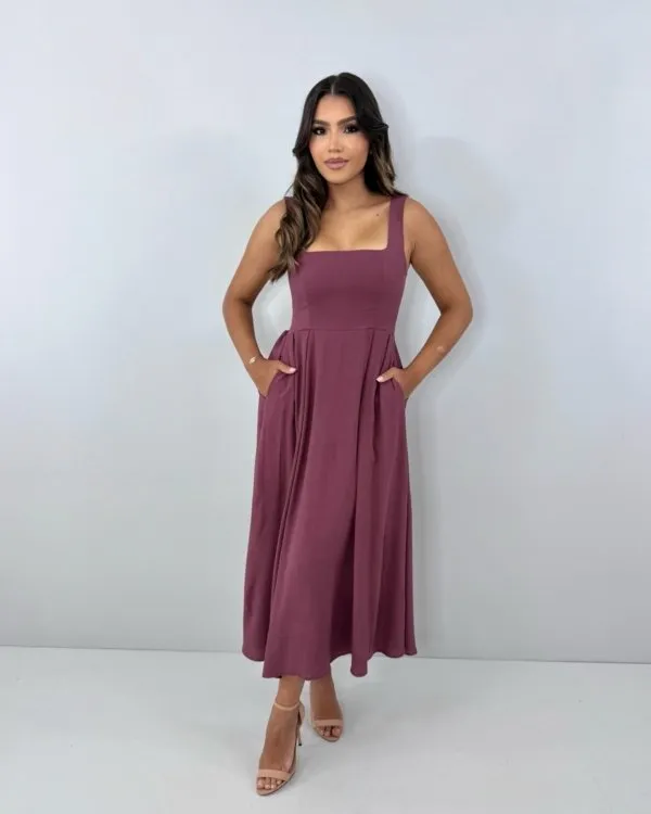 Vestido Samanta - Marrom
