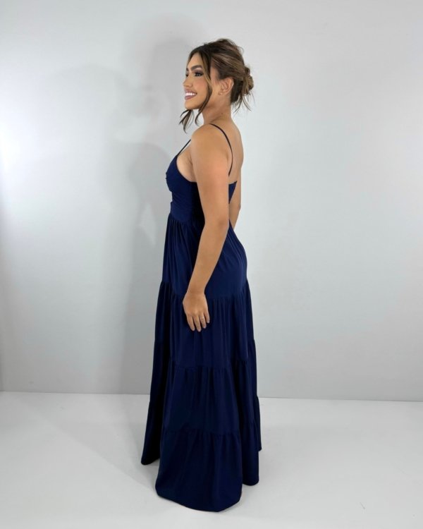 Vestido Cátia - Azul Marinho