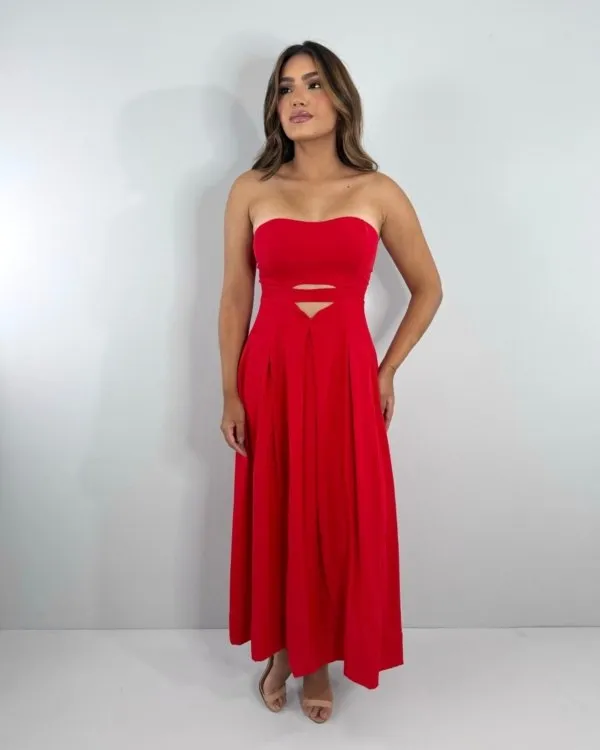 Vestido Maria Flor - Vermelho