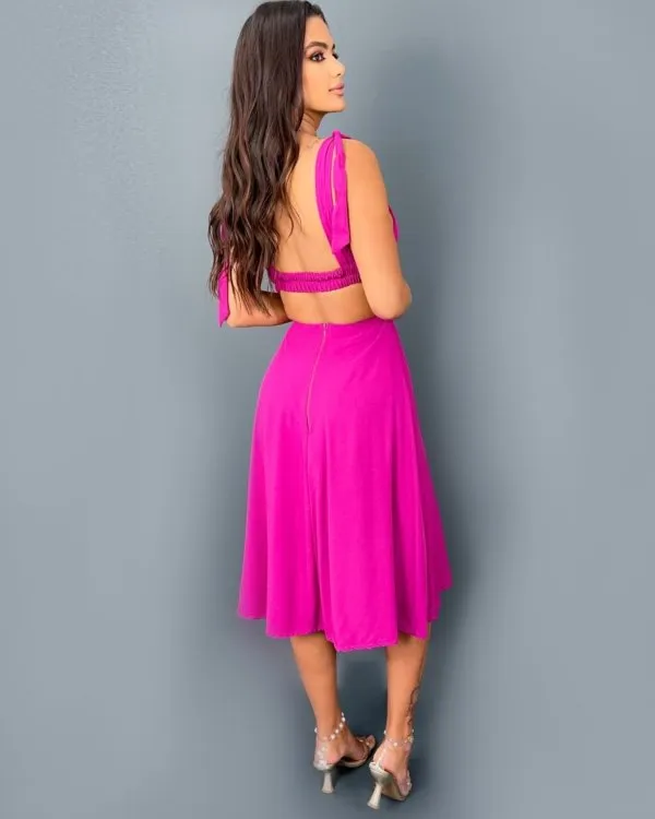 Vestido Viviane - Fúcsia