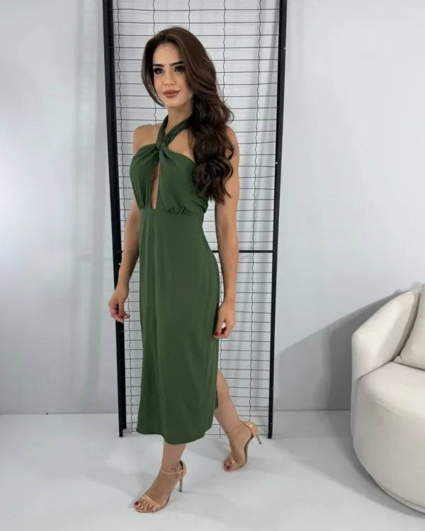 Vestido Sarah - Verde Militar