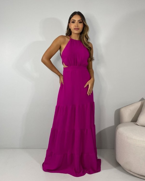 Vestido Estefane Longo - Fúcsia