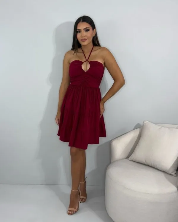 Vestido Sakura - Marsala