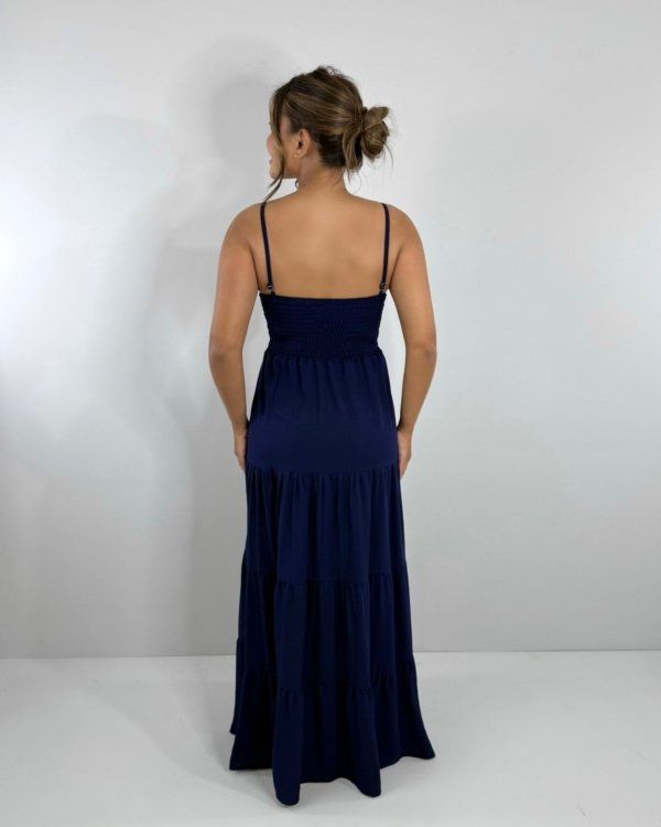 Vestido Cátia - Azul Marinho
