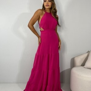 Vestido Estefane Longo - Pink - Image 3