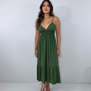Vestido Beatriz - Verde Militar - Image 1