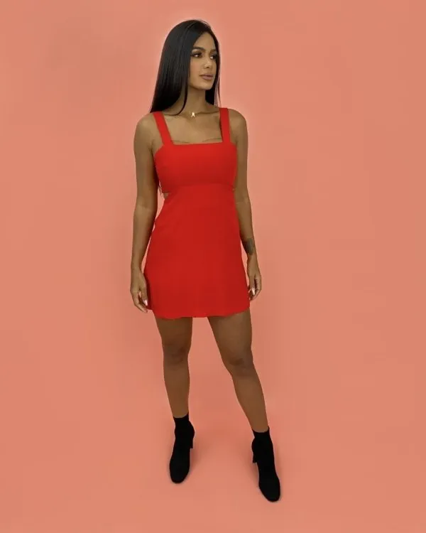 Vestido Lisa - Vermelho