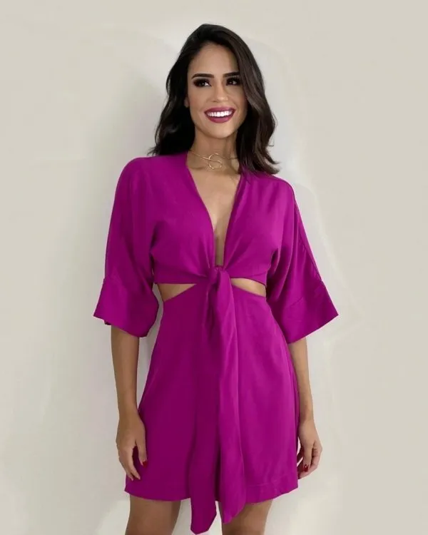 Vestido Mariana - Fúcsia