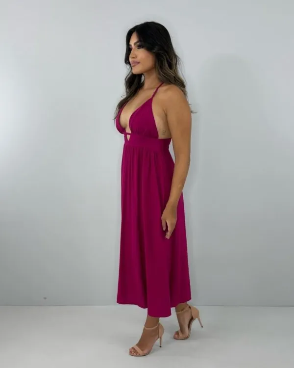 Vestido Heloína - Cereja