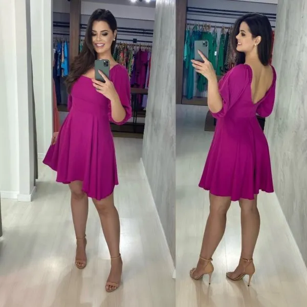 Vestido Anne - Fúcsia