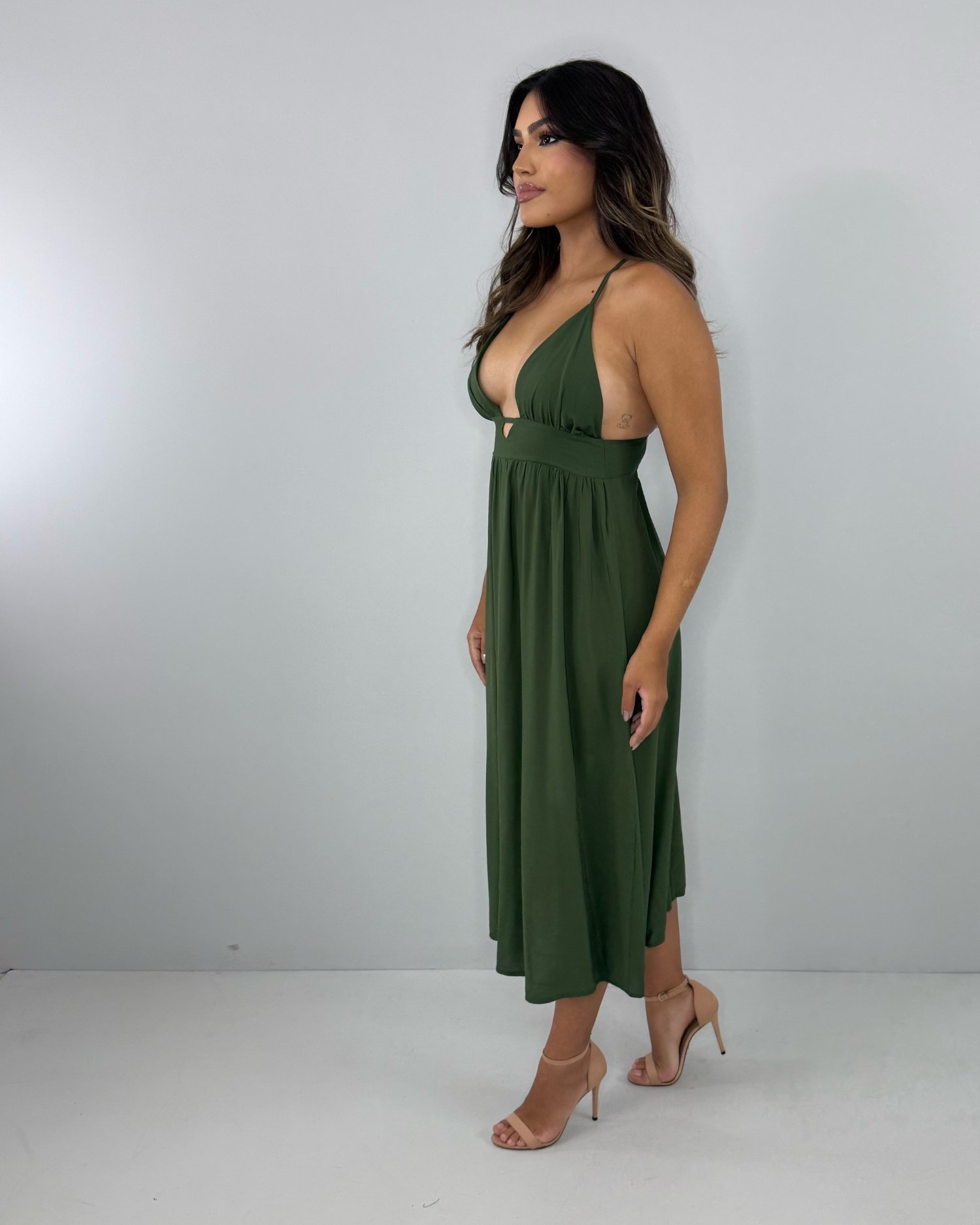Vestido Heloína - Verde Militar - Image 3