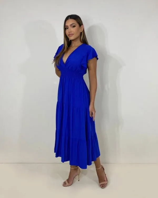 Vestido Laís Midi - Azul Royal