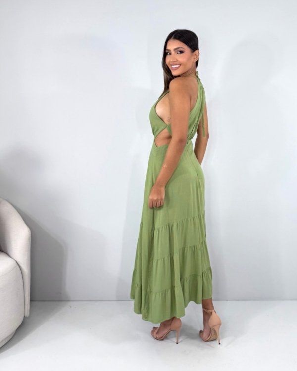 Vestido Estefane - Folhagem