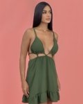 Vestido Nicole – Verde Militar