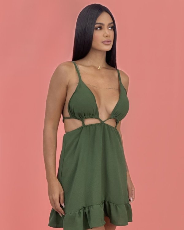 Vestido Nicole - Verde Militar