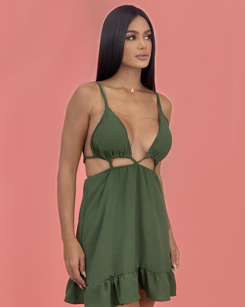 Vestido Nicole - Verde Militar - Image 1