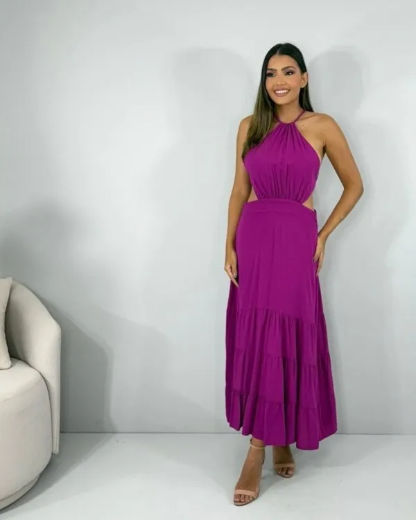 Vestido Estefane - Fúcsia