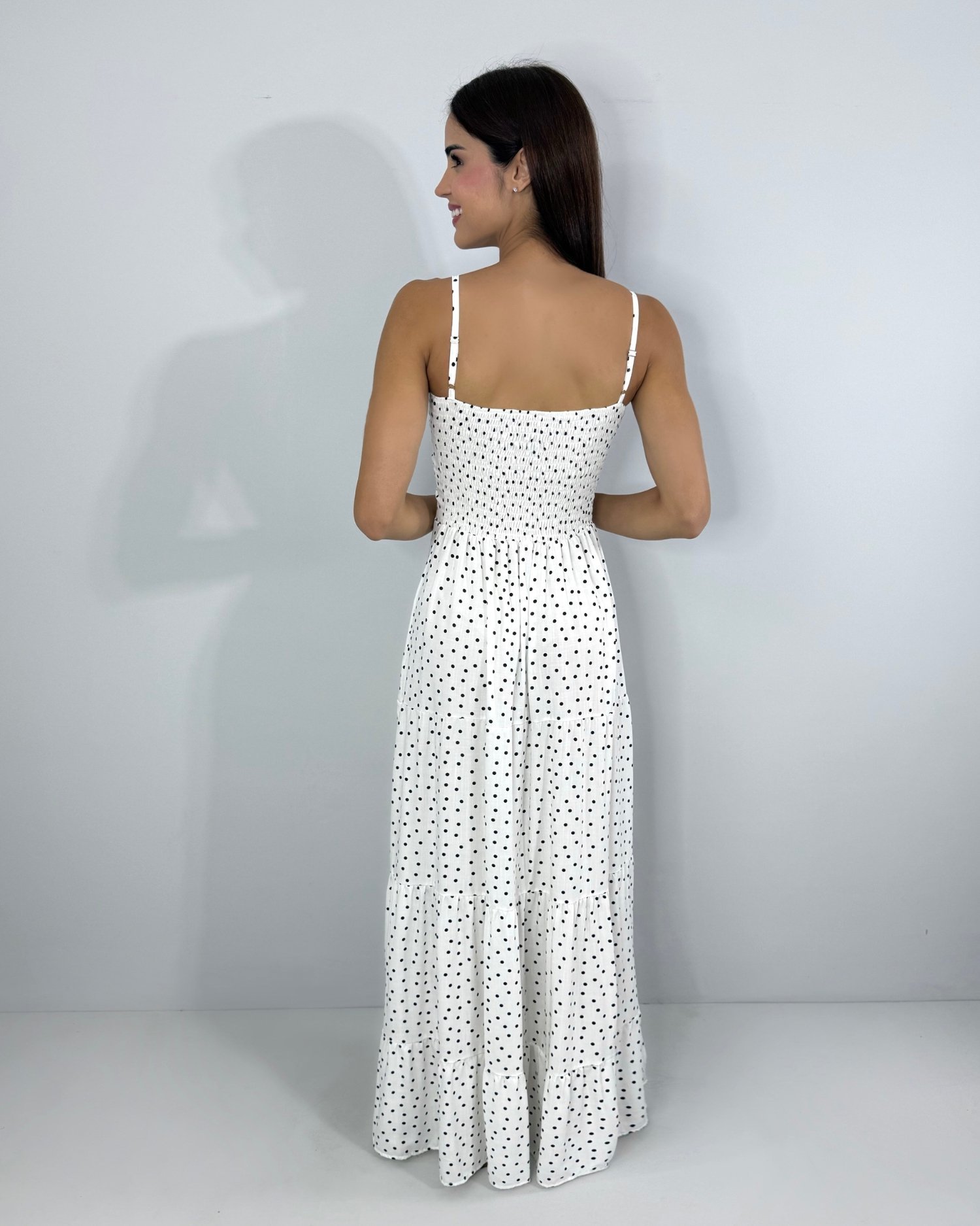 Vestido Camila - Poá Fundo Branco - Image 5