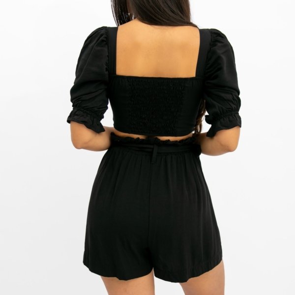Conjunto Top Short Paloma - Preto
