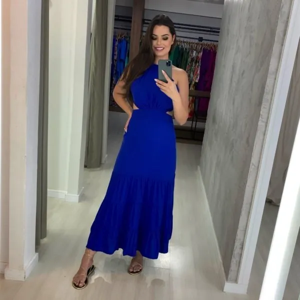 Vestido Estefane - Azul Royal