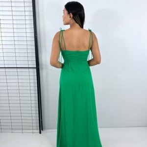 Vestido Drica Longo - Verde Bandeira - Image 4